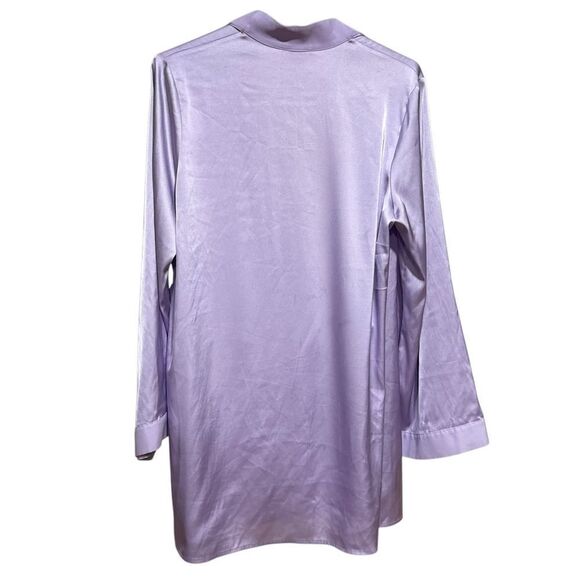 CLF Limited Edition Savage X Fenty Lilac Lavender Purple Satin Robe (No Belt) - Picture 5 of 8